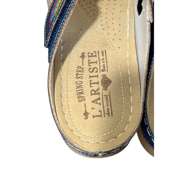 L'Artiste By Spring Step Artsy Sandals Blue Open-Toe Womens Size 38 / US 7.5-8 - Picture 8 of 11